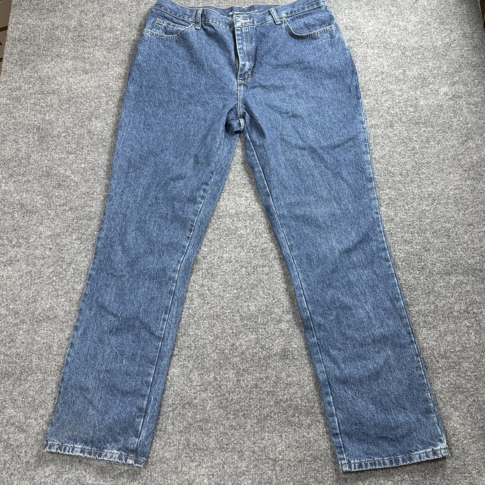 Lee Women's Medium Wash Straight Leg Jeans Size 14 Tall Classic Denim‎